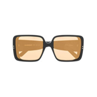 Courrèges Eyewear Óculos de sol oversized bicolor - Preto
