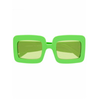Courrèges Eyewear Óculos de sol oversized com acabamento polido - Verde