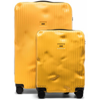 Crash Baggage Conjunto 2 malas de rodinhas com listras - Amarelo