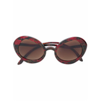 Delirious Óculos de sol oversized com armação oval - Vermelho