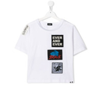 Diesel Kids Camiseta TJacky com patches - Branco