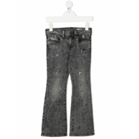 Diesel Kids high-waisted flared jeans - Cinza