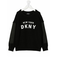 Dkny Kids Moletom com estampa de logo - Preto