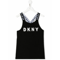 Dkny Kids Regata com estampa de logo - Preto
