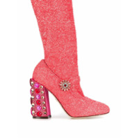 Dolce & Gabbana Bota com aplicações no salto - Rosa