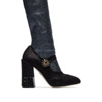 Dolce & Gabbana Bota meia Mary Jane com brilho - Preto