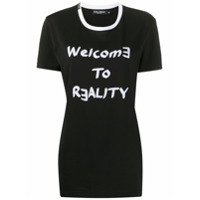 Dolce & Gabbana Camiseta com estampa Welcome To Reality - Preto