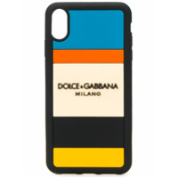 Dolce & Gabbana Capa para iPhone XS Max com listras - Preto