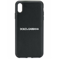 Dolce & Gabbana Capa para iPhone XS Max com logo - Preto