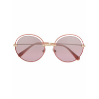 Dolce & Gabbana Eyewear Óculos de sol redondo com lentes coloridas - Dourado