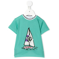 Dolce & Gabbana Kids Camiseta com estampa de barco - Verde