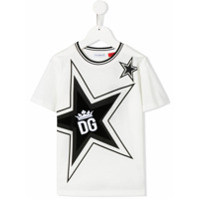 Dolce & Gabbana Kids Camiseta com estampa DG Crown - Branco
