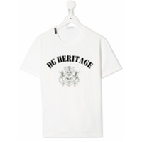 Dolce & Gabbana Kids Camiseta com estampa DG Heritage - Branco