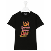 Dolce & Gabbana Kids Camiseta com estampa I Just Need To Wear D&G - Preto