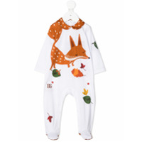 Dolce & Gabbana Kids fox-print cotton pajamas - Branco