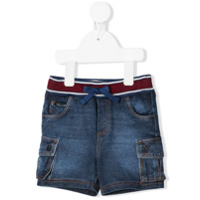 Dolce & Gabbana Kids Short jeans com elástico na cintura - Azul