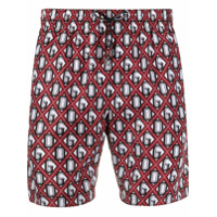Dolce & Gabbana Short de natação monogramado - Vermelho