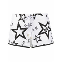 Dolce & Gabbana Short de praia com estampa de estrelas - Branco