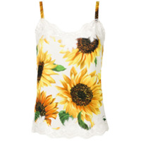 Dolce & Gabbana Underwear Blusa Sunflower de seda - Amarelo