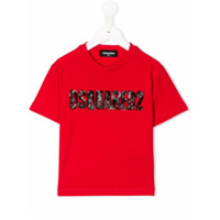 Dsquared2 Kids Camiseta com logo - Vermelho