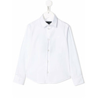 Emporio Armani Kids Camisa com logo bordado - Branco