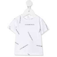 Emporio Armani Kids Camiseta com estampa de logo - Branco