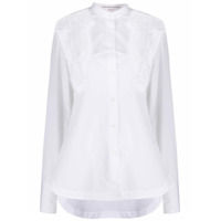 Ermanno Scervino Camisa com recortes de bordado floral - Branco