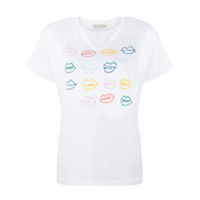 Être Cécile Camiseta com estampa Kiss Grid And Miss You - Branco