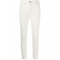 Etro Calça jeans com bordado paisley - Branco