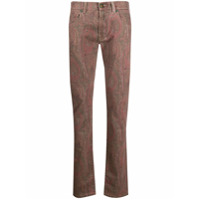Etro Calça jeans com estampa paisley - Marrom