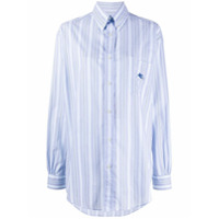 Etro Camisa mangas longas com listras - Azul