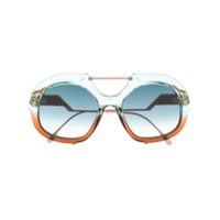 Fendi Eyewear Óculos de sol com armação transparente - Azul