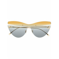 Fendi Eyewear Óculos de sol com lentes degradê - Dourado
