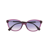Fendi Eyewear Óculos de sol oval com lentes coloridas - Roxo