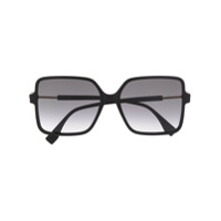 Fendi Eyewear Óculos de sol oversized quadrado com lentes coloridas - Preto