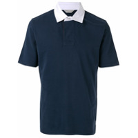 Gieves & Hawkes Camisa polo com acabamento contrastante - Azul