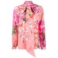 Givenchy Blusa com estampa floral e laço - Rosa