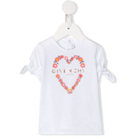 Givenchy Kids Camiseta mangas curtas floral com logo - Branco