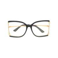 Gucci Eyewear Armação de óculos com contraste - Preto