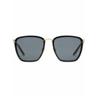 Gucci Eyewear Óculos de sol oversized com lentes coloridas - Preto