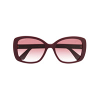 Gucci Eyewear Óculos de sol quadrado com duplo G - Vermelho