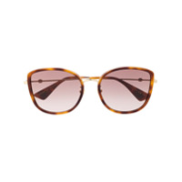 Gucci Eyewear Óculos de sol quadrado oversized - Marrom