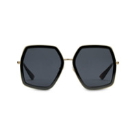 Gucci Eyewear Óculos de sol quadrado oversized - Preto