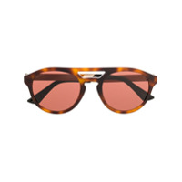 Gucci Eyewear Óculos de sol redondo com efeito de tartaruga - Marrom