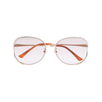 Gucci Eyewear Óculos de sol redondo dourado