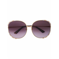 Gucci Eyewear Óculos de sol redondo - Marrom