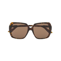 Gucci Eyewear Óculos de sol tartaruga quadrado - Marrom