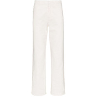 Haider Ackermann Calça jeans cenoura com acabamento desfiado - Branco