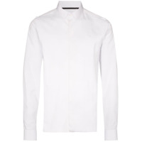 Haider Ackermann Camisa com abotoamento e detalhe desfiado - Branco