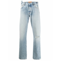 Heron Preston Calça jeans com detalhes puídos - Azul